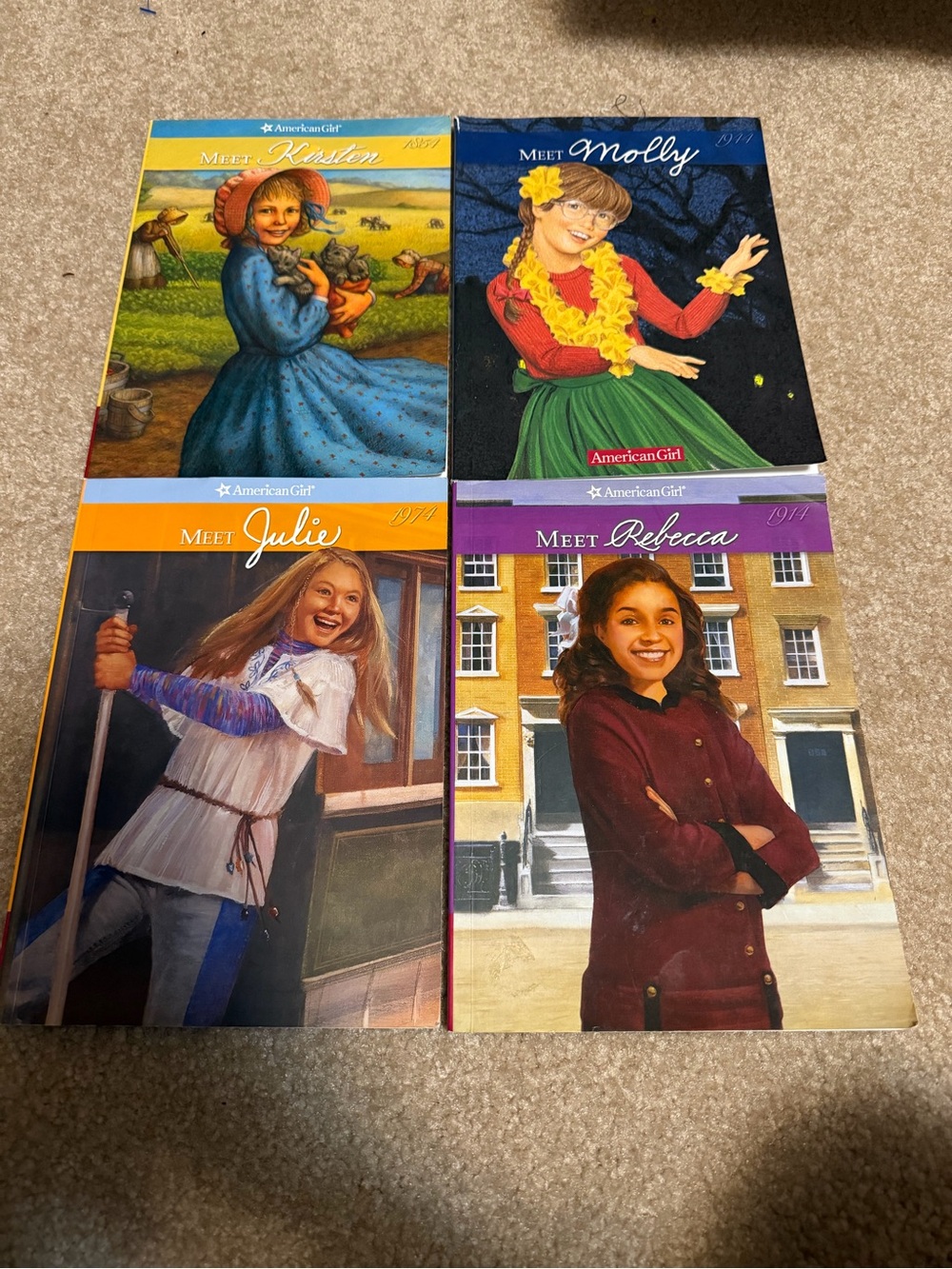 Lot of 4 American Girl Meet Book historical original characters